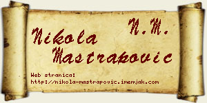 Nikola Maštrapović vizit kartica